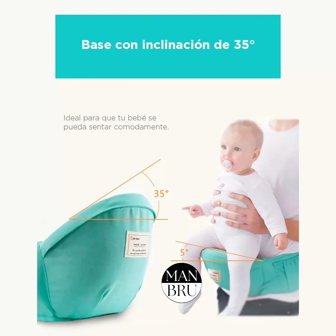 Canguro ergonómico premium con soporte de cadera para bebes 👶