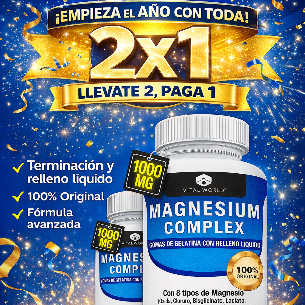 Duerme mejor, rinde más y reduce el estrés con Magnesio Complex Oferta 2x1