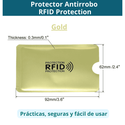 Fundas Antirrobo RFID Seguridad para tus Tarjetas Débito y Crédito Kit x 6 Unidades
