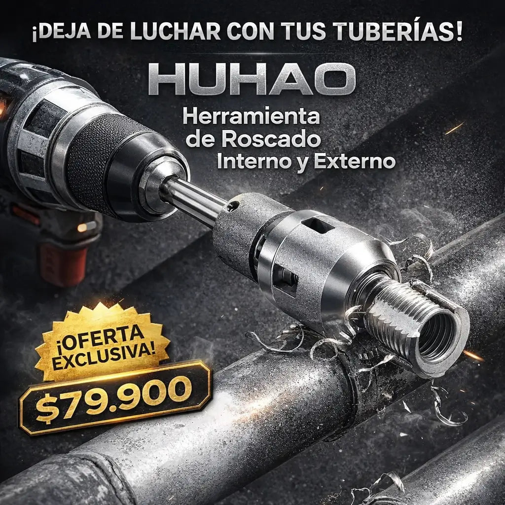 🏆Herramienta N°1 de roscado de tubería interna y externa integrada, con varilla anti caída⭐⭐⭐⭐⭐