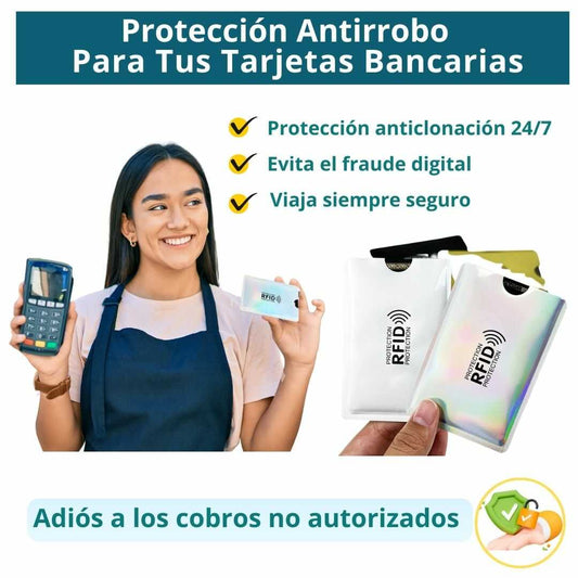 Fundas Antirrobo RFID Seguridad para tus Tarjetas Débito y Crédito Kit x 6 Unidades