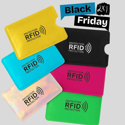 PROTECTORES ANTIRROBO RFID Kit x 6 fundas ¡Protege tus tarjetas HOY y Lleva un Kit completamente Gratis 🎉🎁