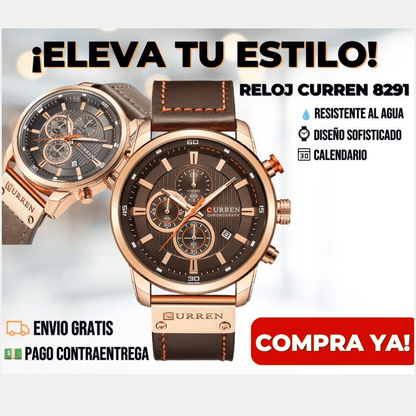 💎Reloj Curren Premium la mejor marca de relojes para hombres con cronógrafo militar, impermeable y correa de cuero