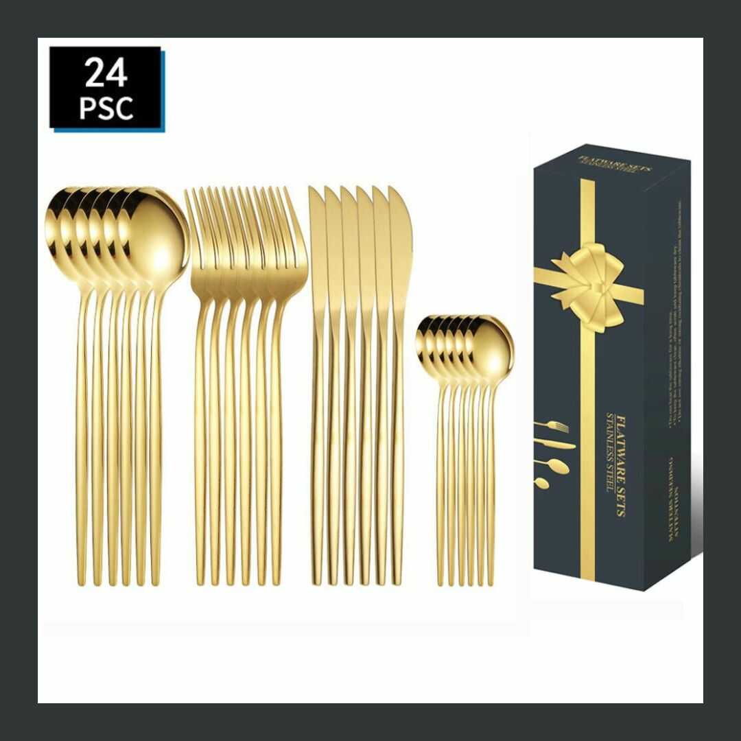 Super Promoción de Set Cubiertos en Acero Inoxidable x 24 Piezas