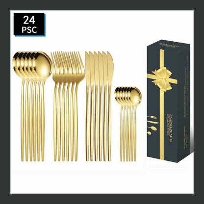 Super Promoción de Set Cubiertos en Acero Inoxidable x 24 Piezas