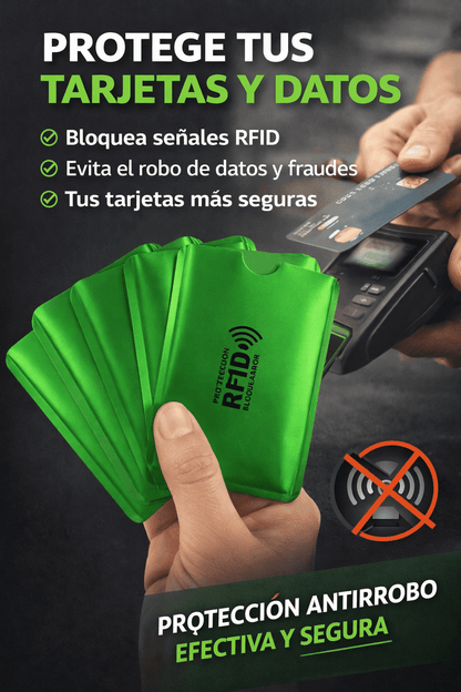 ⭐⭐PROTECTORES ANTIRROBO RFID ¡PROTEGE TUS TARJETAS HOY.⭐⭐🎁 ¡Llévate un Kit Adicional GRATIS! Promo 2x1 por Tiempo Limitado ⏳