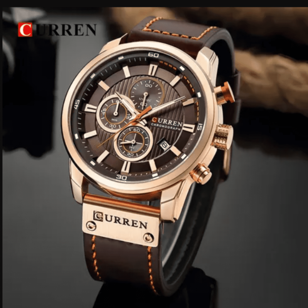 💎Reloj Curren Premium la mejor marca de relojes para hombres con cronógrafo militar, impermeable y correa de cuero