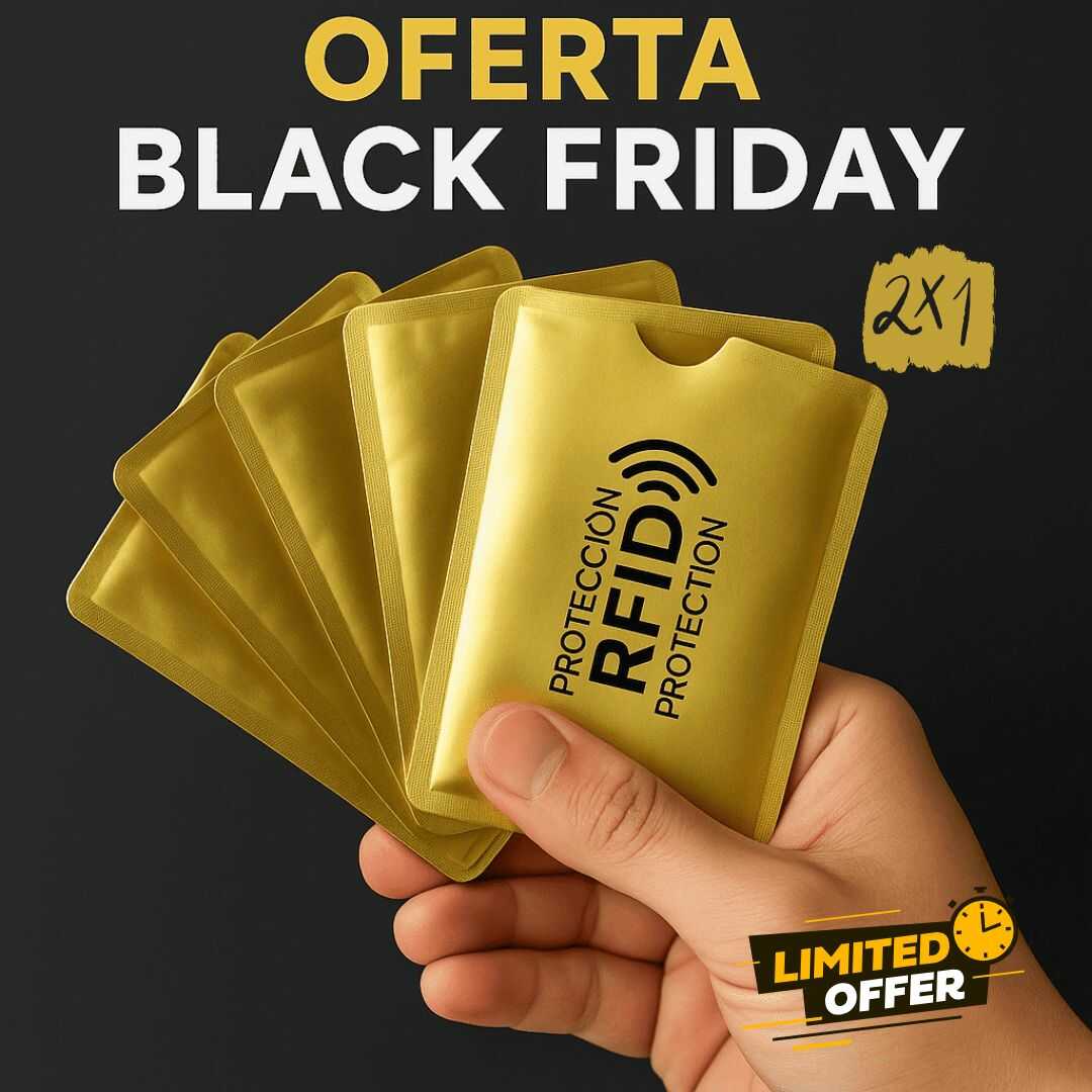 PROTECTORES ANTIRROBO RFID Kit x 6 fundas ¡Protege tus tarjetas HOY y Lleva un Kit completamente Gratis 🎉🎁