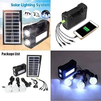 Kit Panel Solar con reflector bombillos y cargador