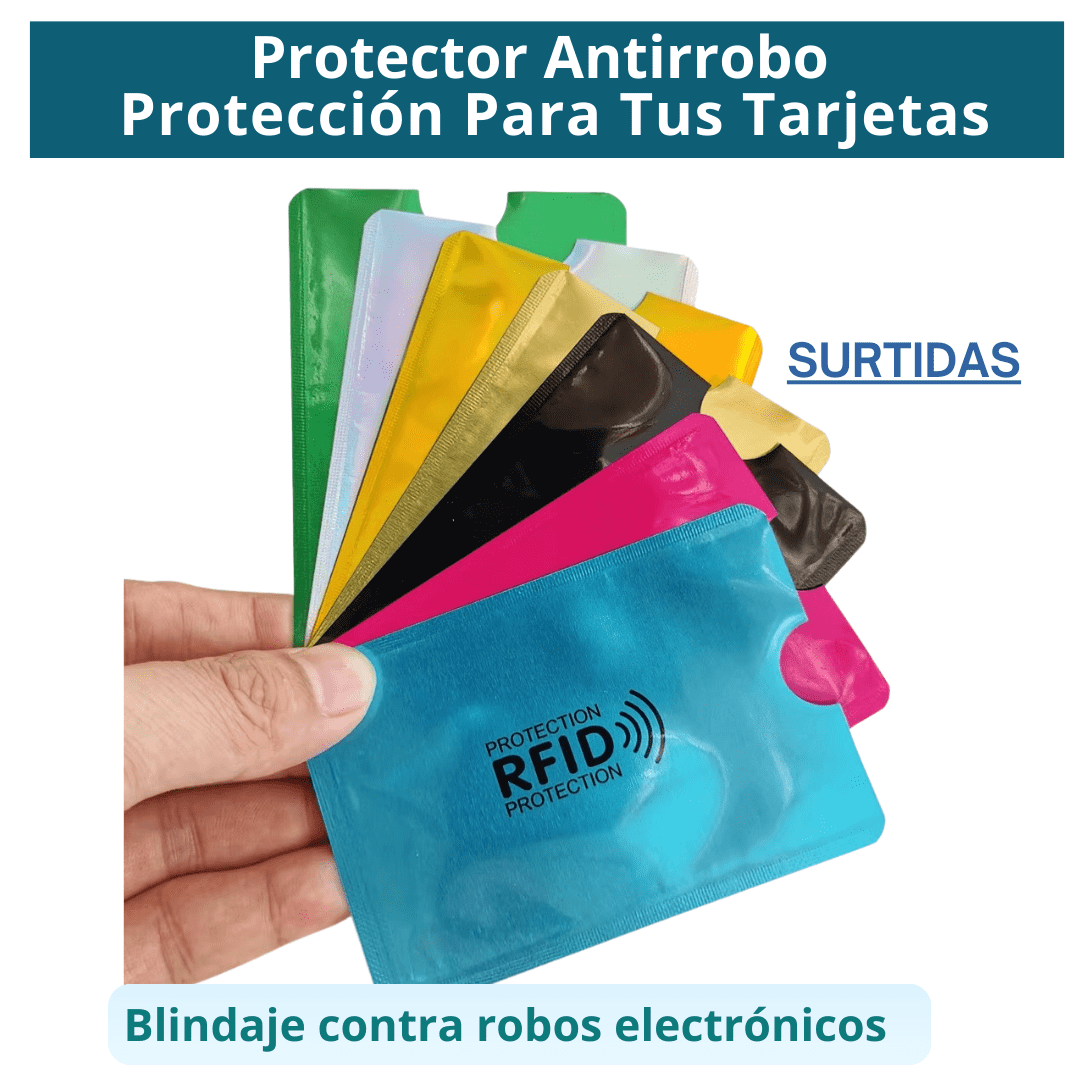 Fundas Antirrobo RFID Seguridad para tus Tarjetas Débito y Crédito Kit x 6 Unidades