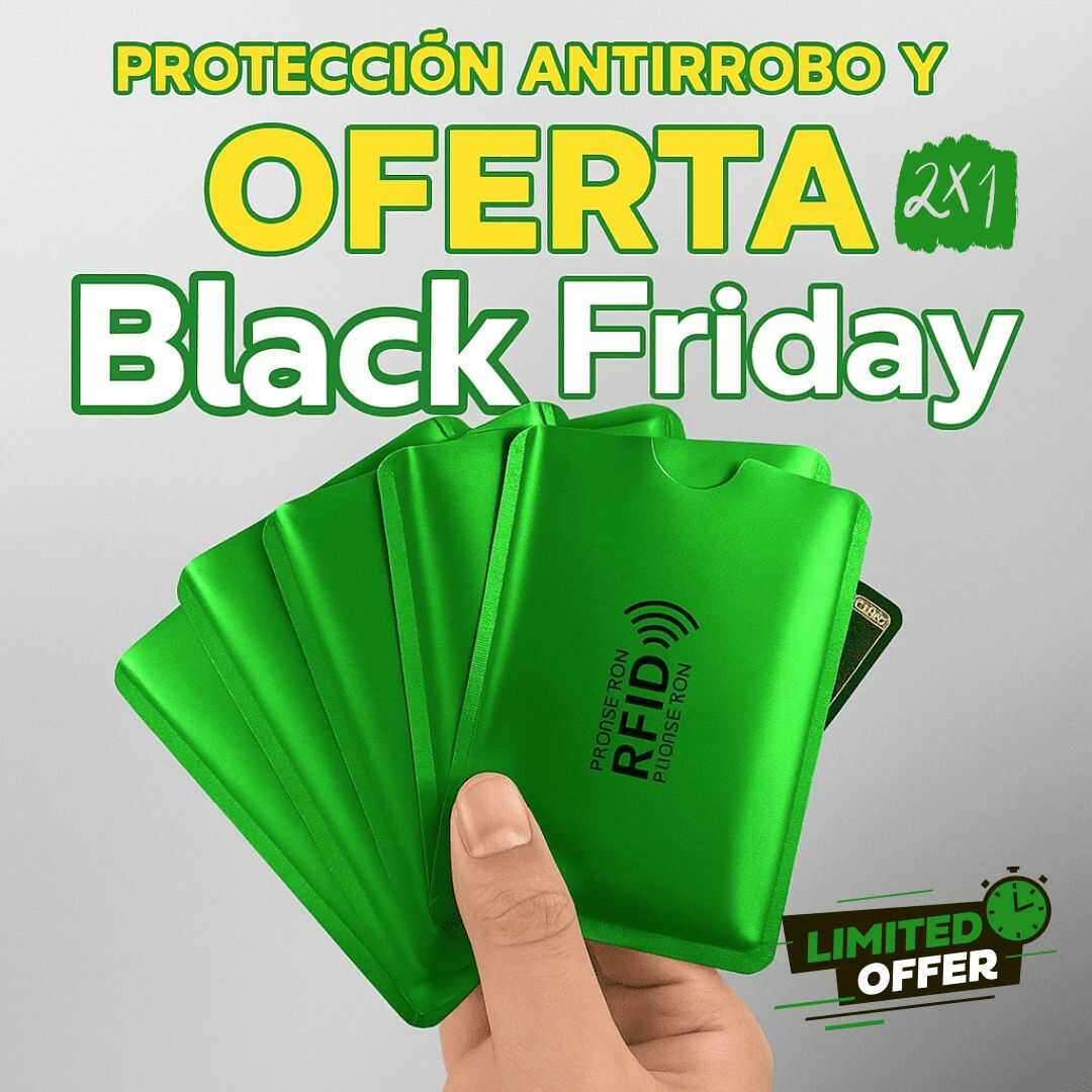 PROTECTORES ANTIRROBO RFID Kit x 6 fundas ¡Protege tus tarjetas HOY y Lleva un Kit completamente Gratis 🎉🎁