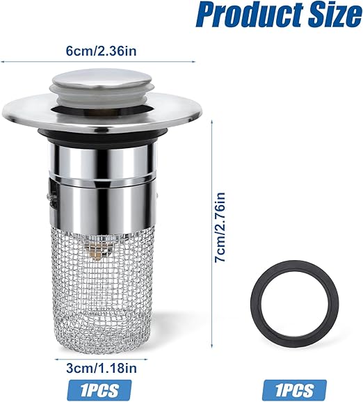 Kit de drenaje 2x1 de acero inoxidable con Malla