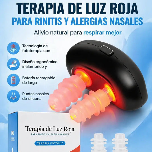 Dispositivo láser intranasal portátil con Terapia de luz infraroja ideal para Aliviar la Congestión, Rinitis y Alergias Nasales