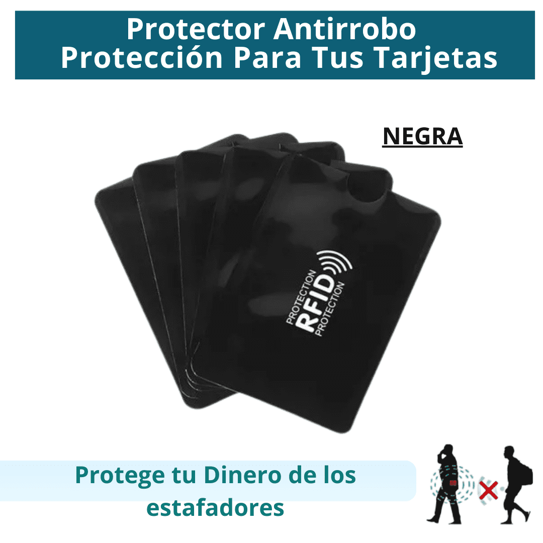 Fundas Antirrobo RFID Seguridad para tus Tarjetas Débito y Crédito Kit x 6 Unidades