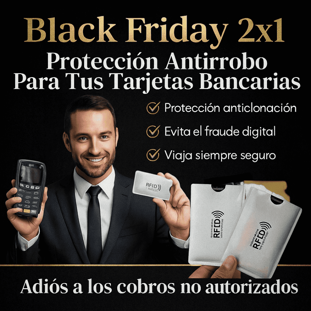 PROTECTORES ANTIRROBO RFID Kit x 6 fundas ¡Protege tus tarjetas HOY y Lleva un Kit completamente Gratis 🎉🎁