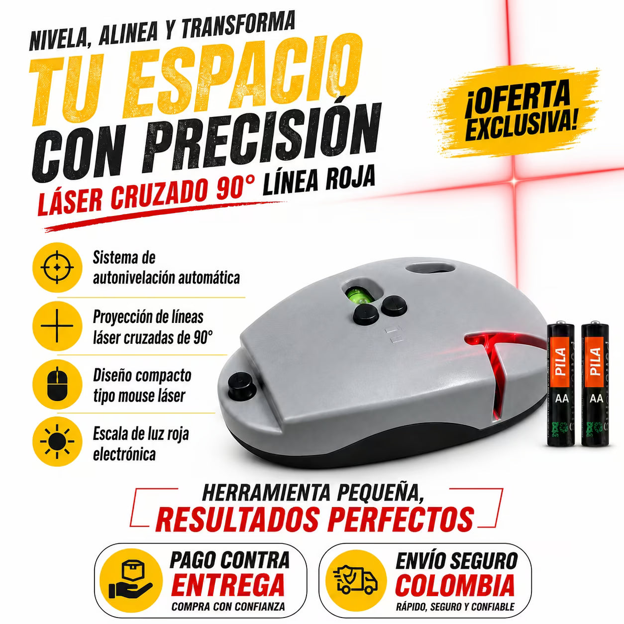 Nivel Laser Doble Linea magnético