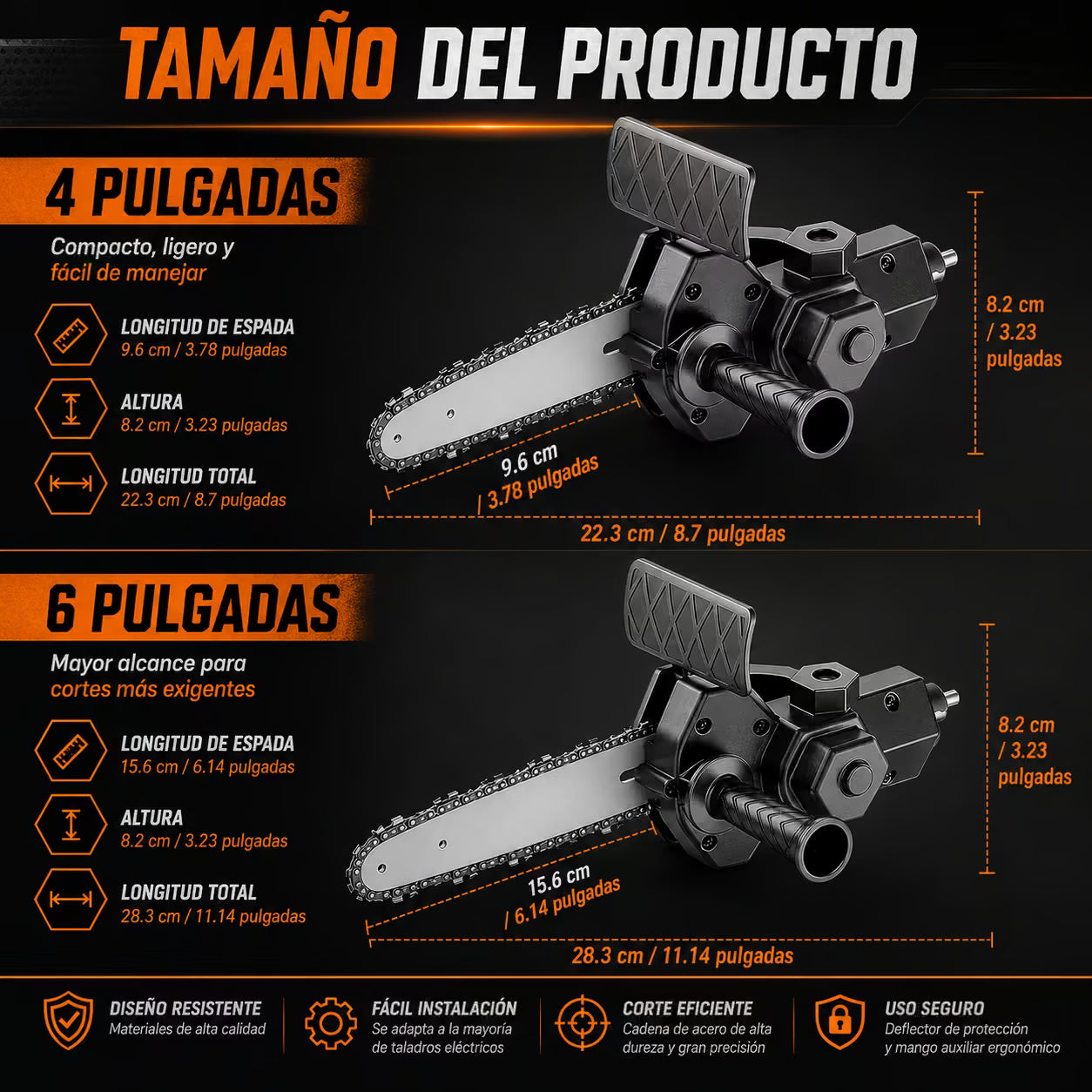 Adaptador de Motosierra para Taladro Eléctrico