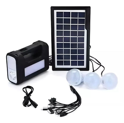 Kit Panel Solar con reflector bombillos y cargador
