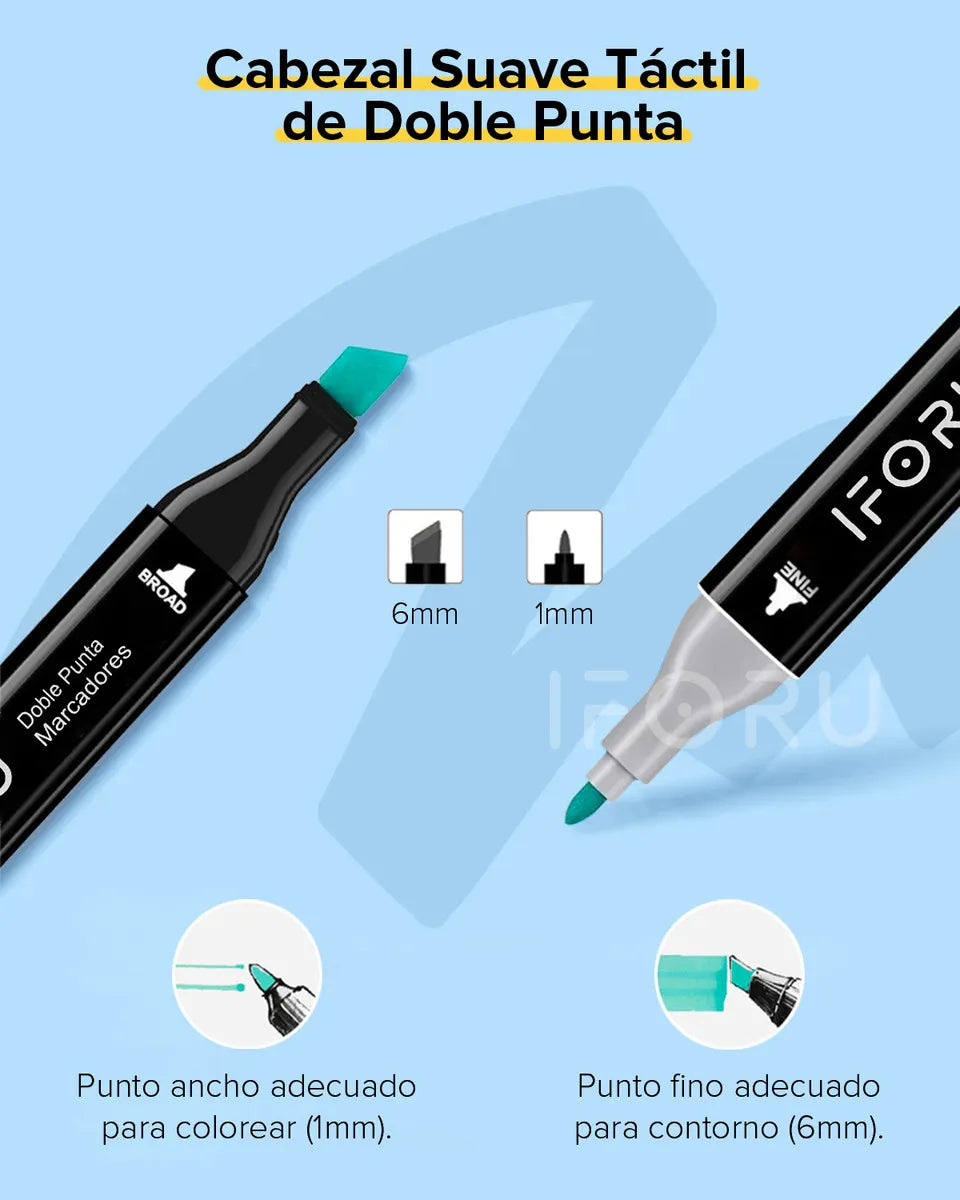 Set x 120 Marcadores doble punta ✨ Fluye, crea y da vida a tus ideas.