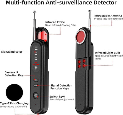 Detector de Camaras Microfonos GPS Ocultos