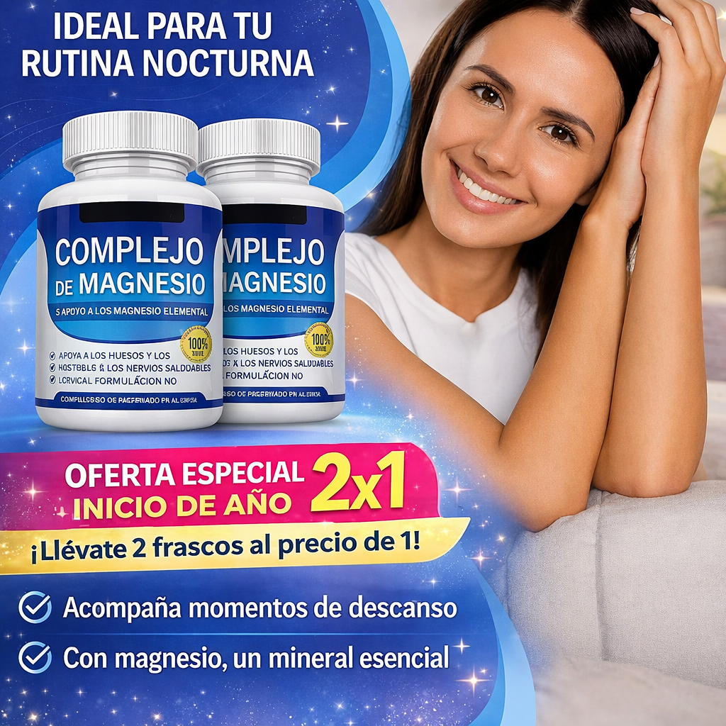 Duerme mejor, rinde más y reduce el estrés con Magnesio Complex Oferta 2x1