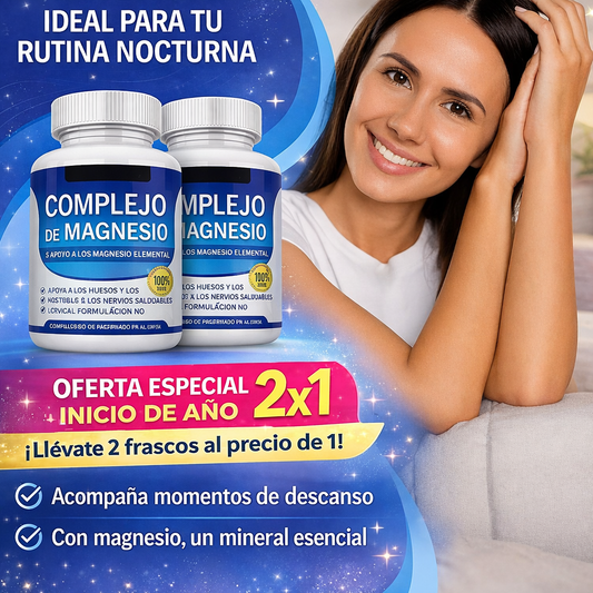 Duerme mejor, rinde más y reduce el estrés con Magnesio Complex Oferta 2x1