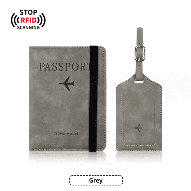 Billetera Portapasaporte con Tag para Maletas