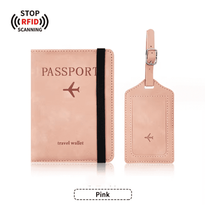 Billetera Portapasaporte con Tag para Maletas