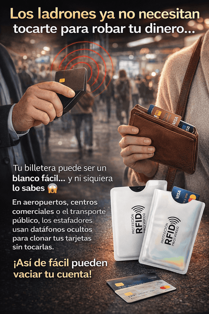 ⭐⭐PROTECTORES ANTIRROBO RFID ¡PROTEGE TUS TARJETAS HOY.⭐⭐🎁 ¡Llévate un Kit Adicional GRATIS! Promo 2x1 por Tiempo Limitado ⏳