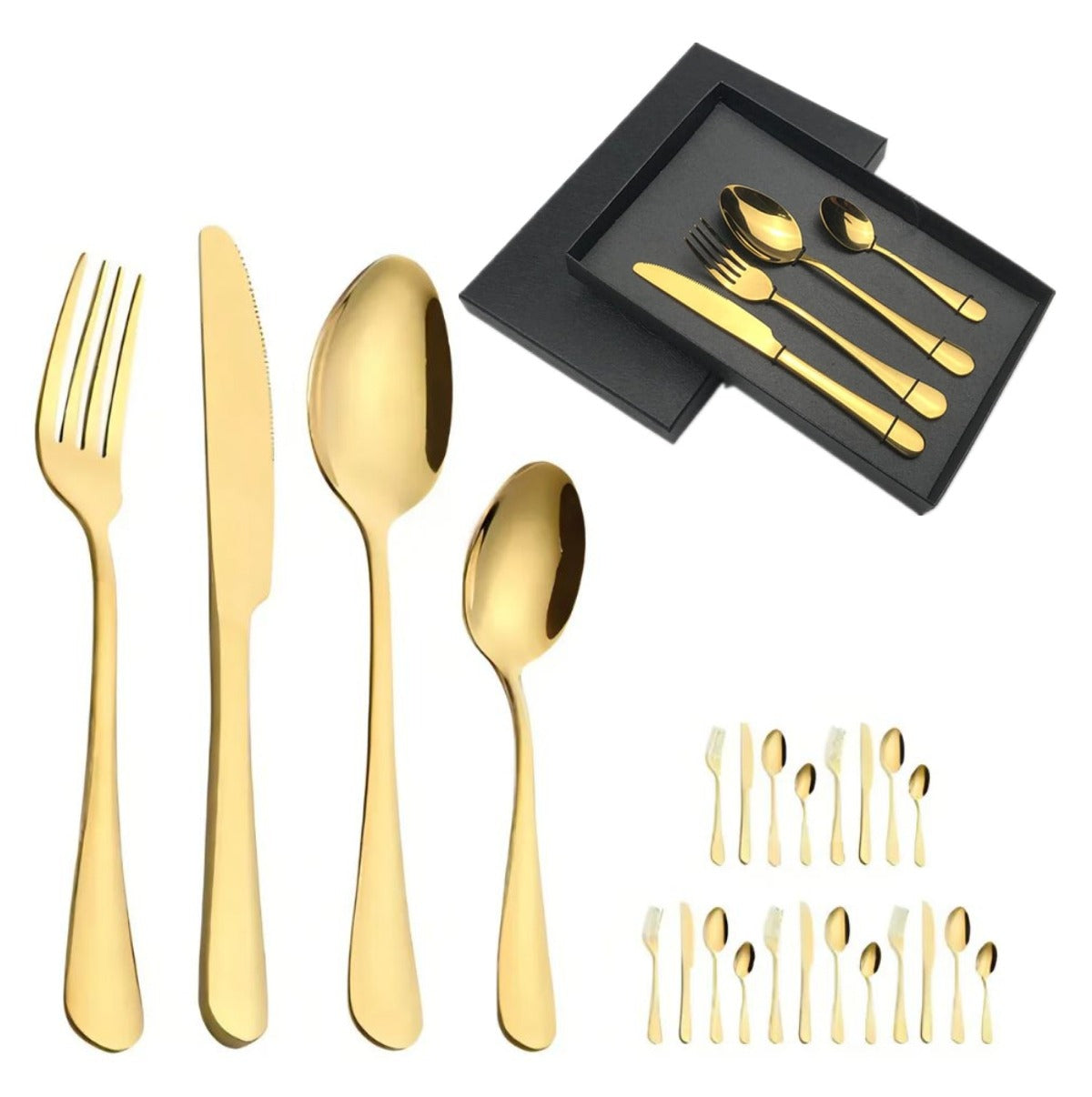 Super Promoción de Set Cubiertos en Acero Inoxidable x 24 Piezas