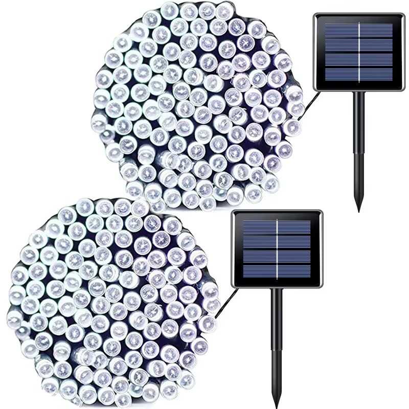 200 Luces LED Navideñas Con Panel Solar Con 50% OFF por Black Friday - Gratis Serúm de Ácido Hialurónico Gold