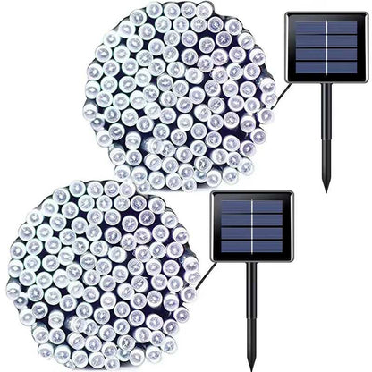200 Luces LED Navideñas Con Panel Solar Con 50% OFF por Black Friday - Gratis Serúm de Ácido Hialurónico Gold