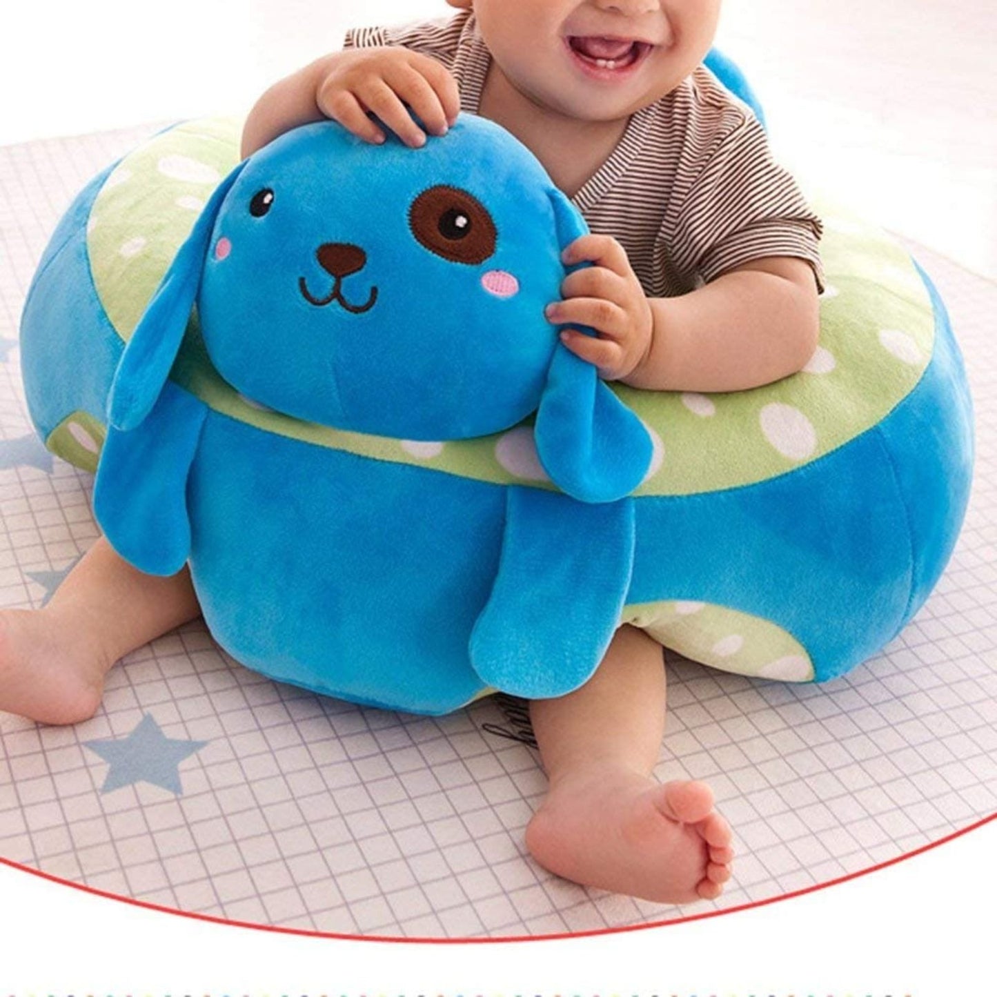 🍼 Asiento de Bebé para Aprender a Sentarse con Felpa Hipoalergénica Suave 👣
