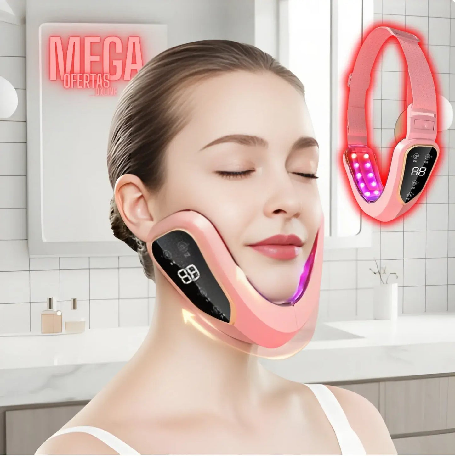 Dispositivo Reductor De Papada con Terapia de Fotones LED – Ideal para Lifting Facial, Moldeador y Adelgazamiento de papada