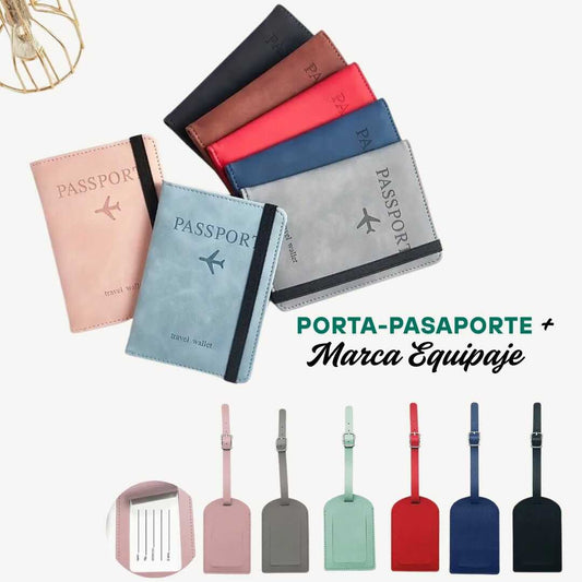 Billetera Portapasaporte con Tag para Maletas