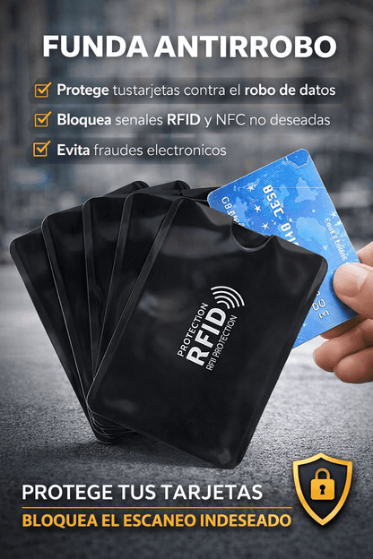 ⭐⭐PROTECTORES ANTIRROBO RFID ¡PROTEGE TUS TARJETAS HOY.⭐⭐🎁 ¡Llévate un Kit Adicional GRATIS! Promo 2x1 por Tiempo Limitado ⏳