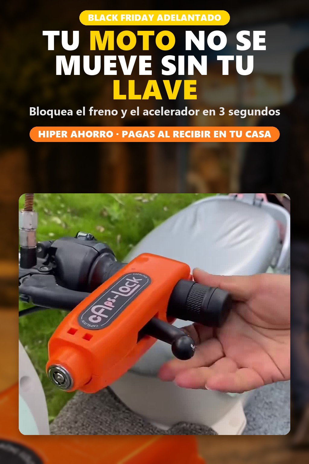 Tu moto no se mueve sin tu llave: candado de manigueta