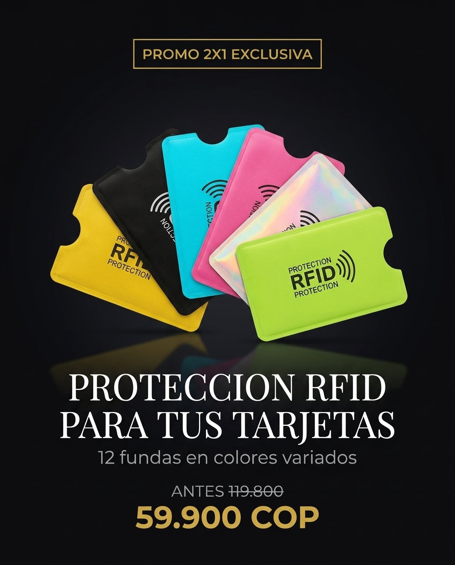 ⭐⭐PROTECTORES ANTIRROBO RFID ¡PROTEGE TUS TARJETAS HOY.⭐⭐🎁 ¡Llévate un Kit Adicional GRATIS! Promo 2x1 por Tiempo Limitado ⏳