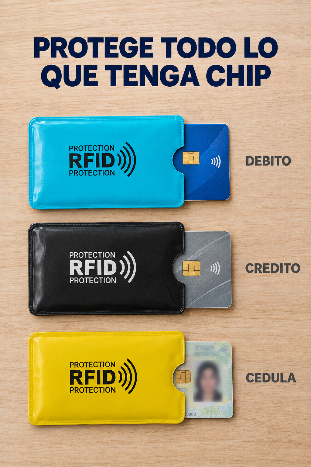 Protege debito, credito y cedula